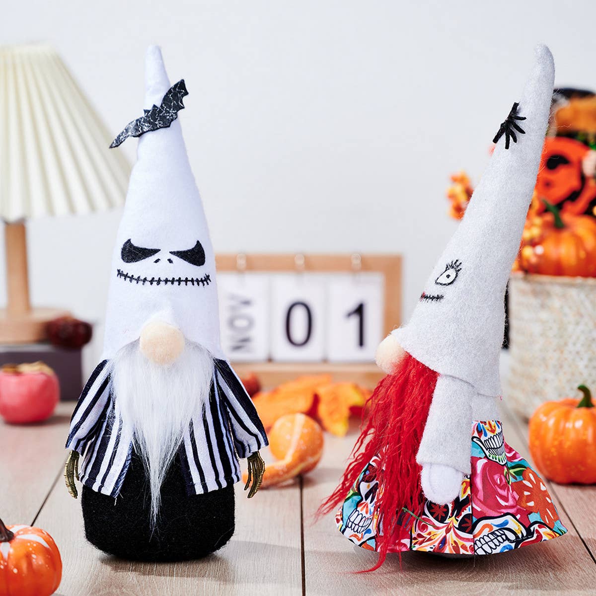 HALLOWEEN GHOST BAT POINTED HAT DOLL ORNAMENT