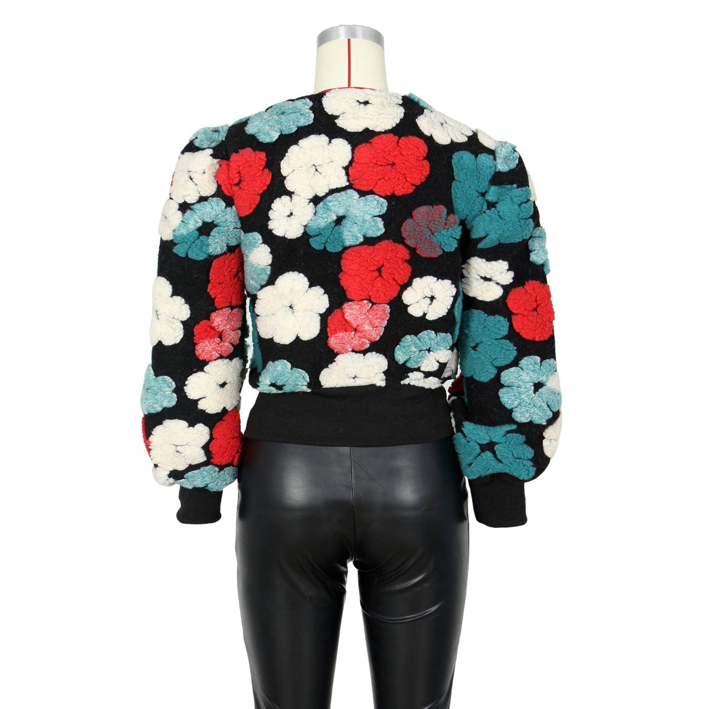 VINTAGE THREE-DIMENSIONAL FLOWER LOOSE CARDIGAN