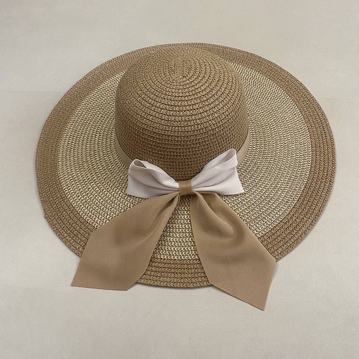 Summer outdoor bow sun protection straw hat_CWAH3565