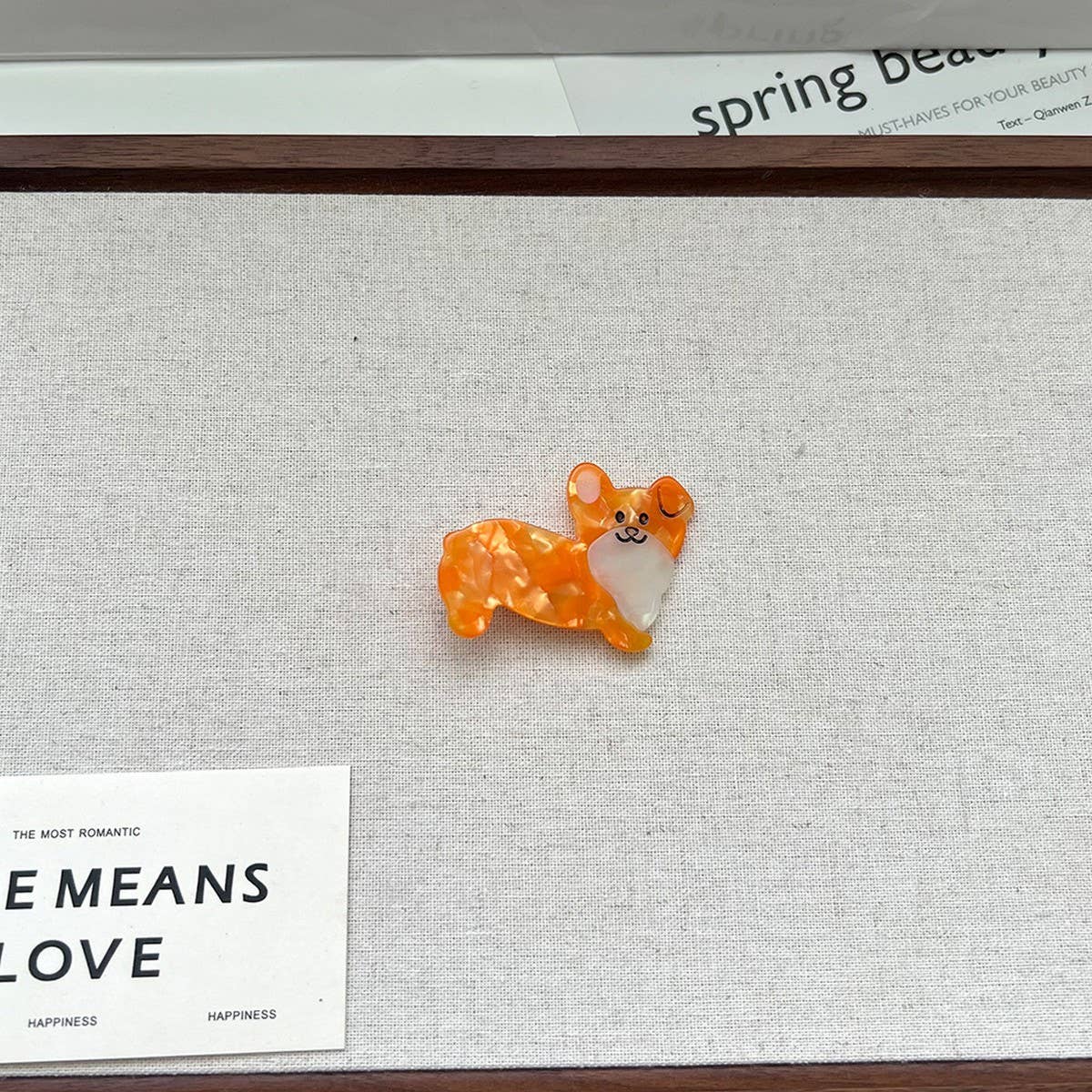 Cute Yellow Dog Acetate Hair Claw Clip