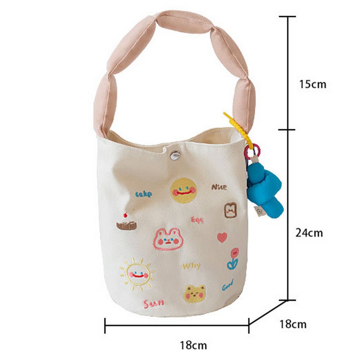 Original Embroidered Canvas Tote Bag for Girls_CWAB5590