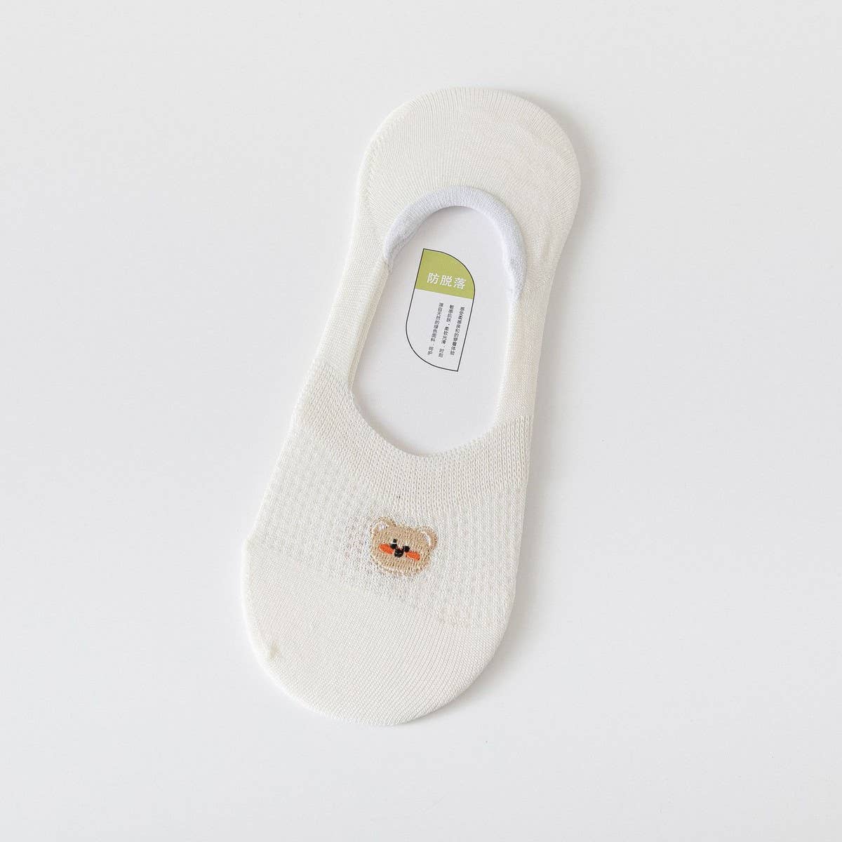 MESH CARTOON EMBROIDERED INVISIBLE SOCKS