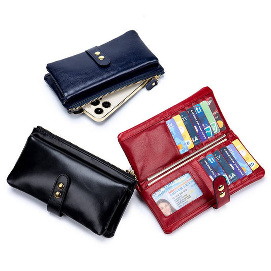 VINTAGE WAXED LEATHER MULTIFUNCTIONAL WALLET_CWAB3812