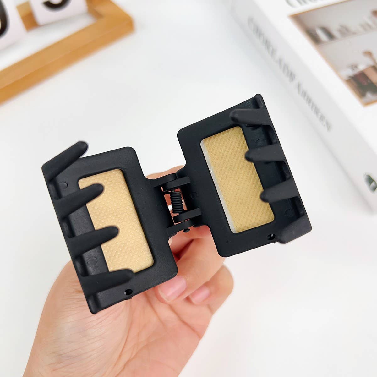 Gothic Halloween Claw Clip, Pumpkin & Ghost Design_CWAHA1443