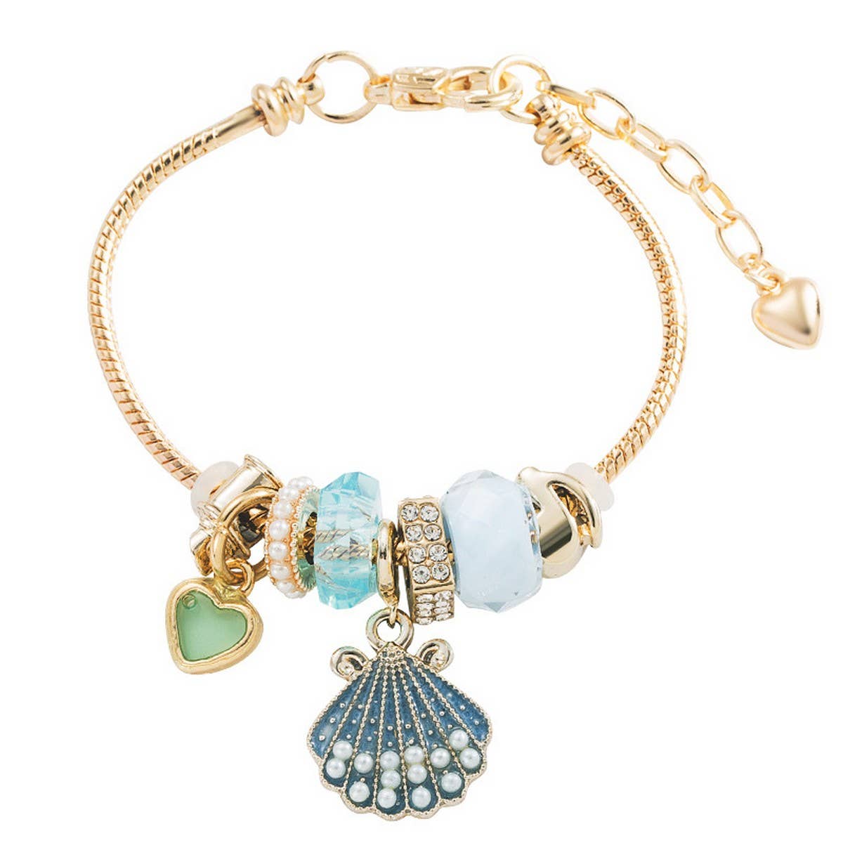 Gold Alloy Adjustable Pearl Shell Bracelet