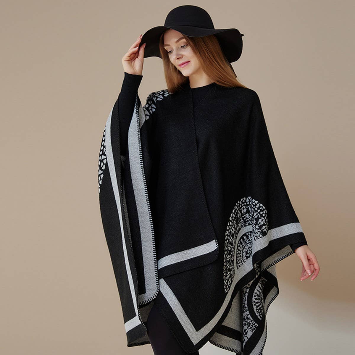 DOUBLE-SIDED SIMPLE SHAWL FAUX CASHMERE SCARF