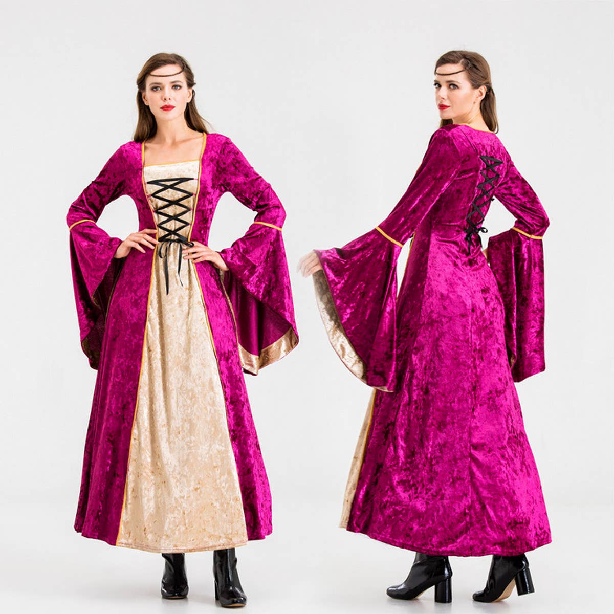 HALLOWEEN RETRO PALACE QUEEN PRINCESS LONG DRESS