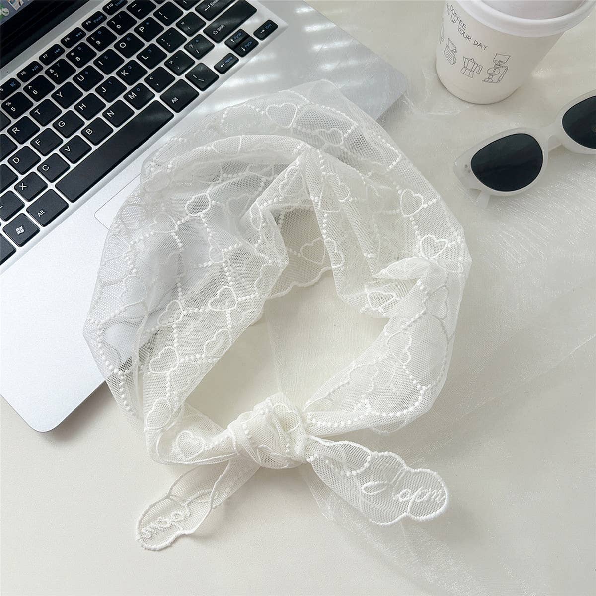 Heart Lace Triangle Scarf-Sun Protection Neck Wrap