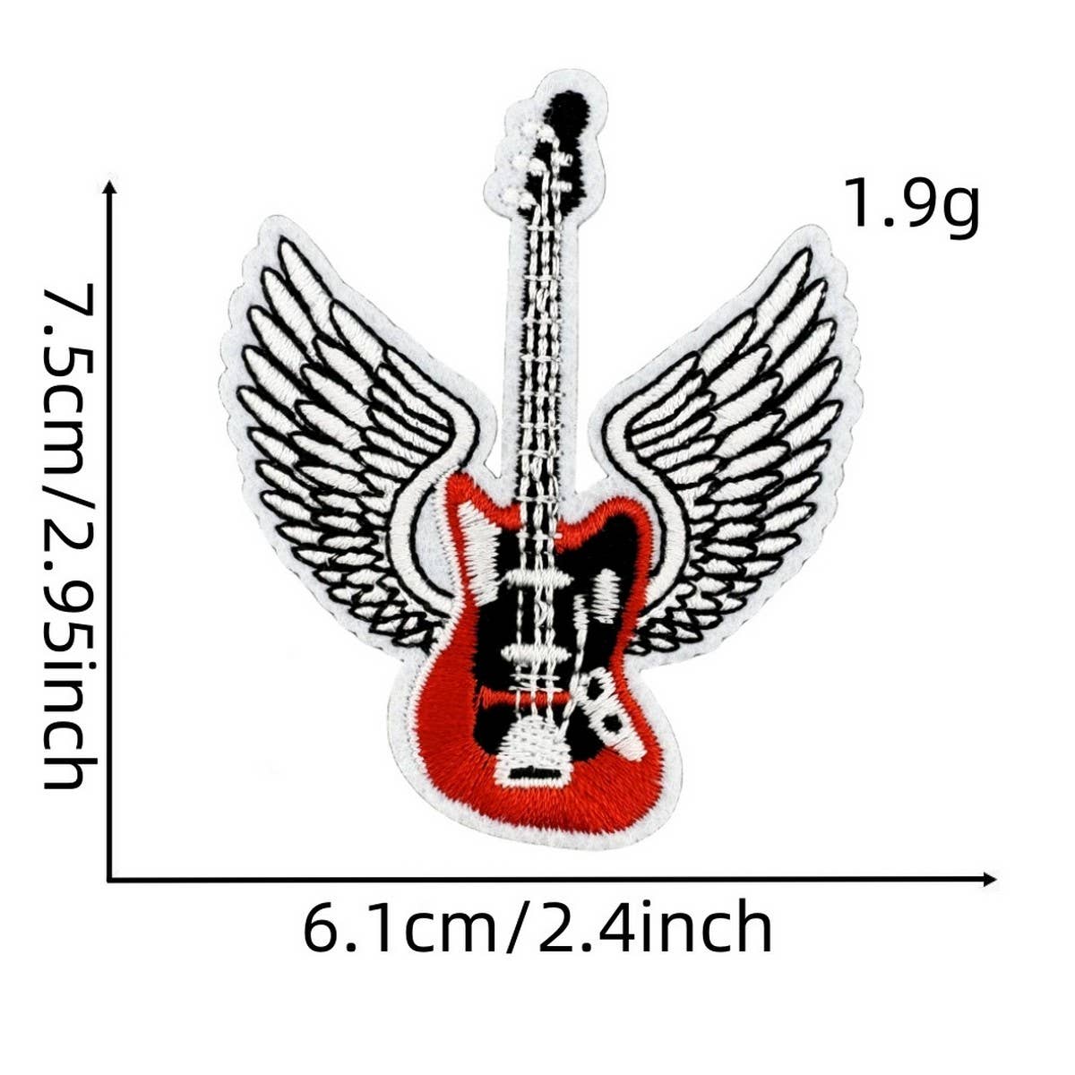 CARTOON BLACK MUSIC SKULL SERIES CLOTH STICKER_CWMM4050