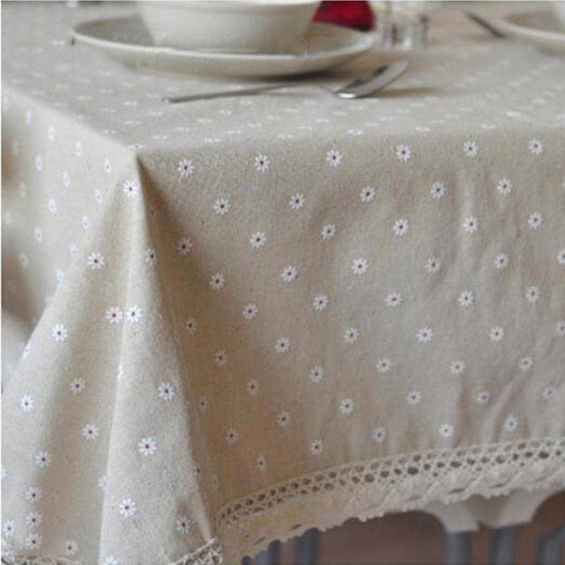 LACE DETAILED MULTI PATTERN TABLECLOTH
