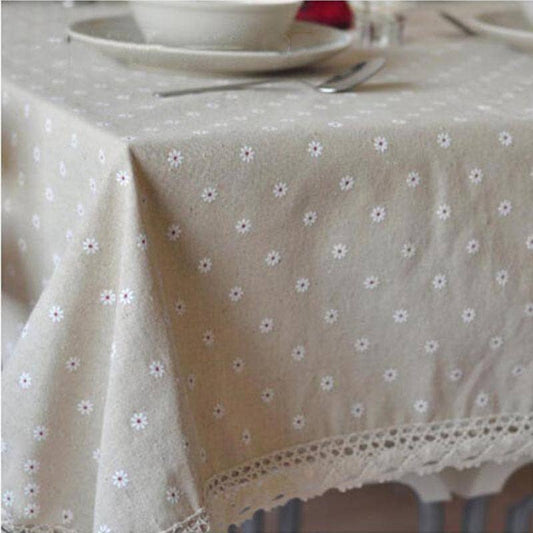 LACE DETAILED MULTI PATTERN TABLECLOTH