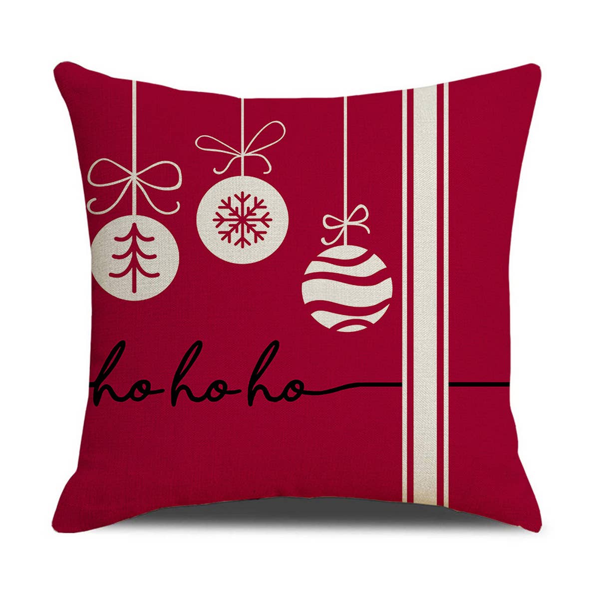 NEW PINK CARTOON CHRISTMAS LINEN PILLOWCASE