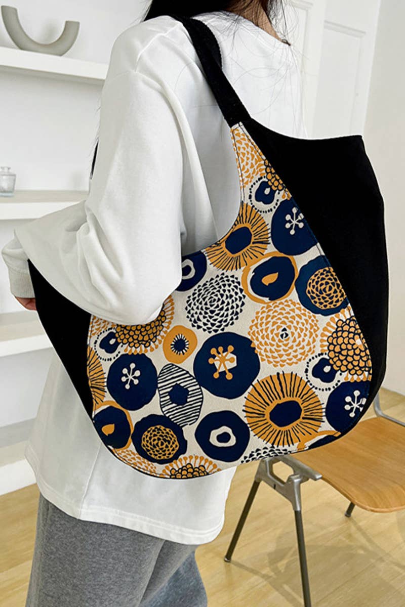 MODERN PATTERNED CASUAL CANVAS SHOULDER BAG_CWAB0511