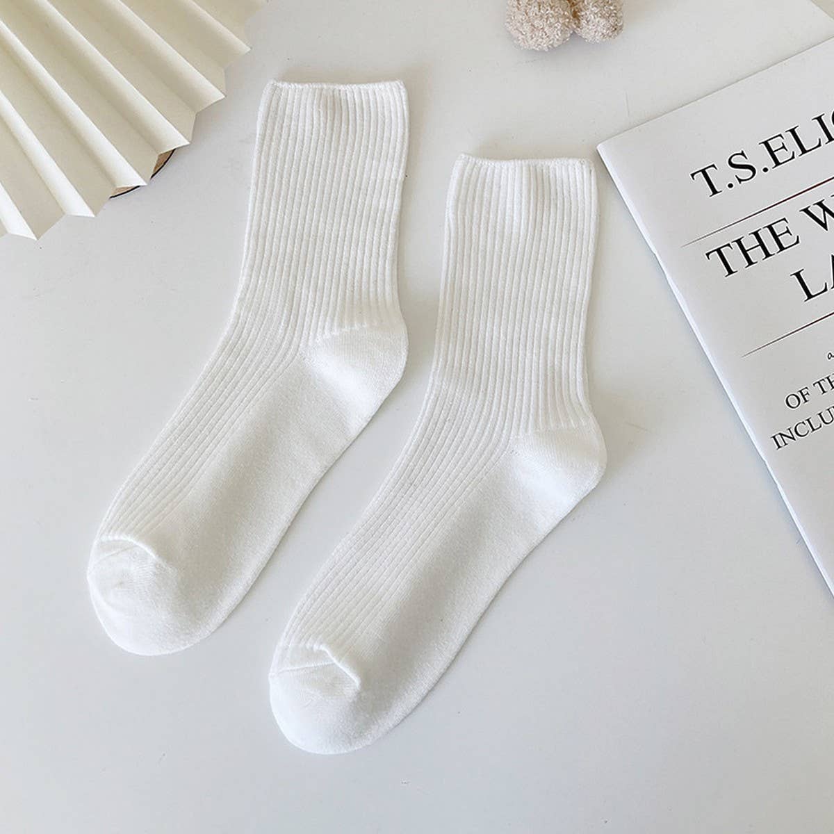 AUTUMN AND WINTER STRIPED WOMEN'S MID-CALF SOCKS_CWMS0985