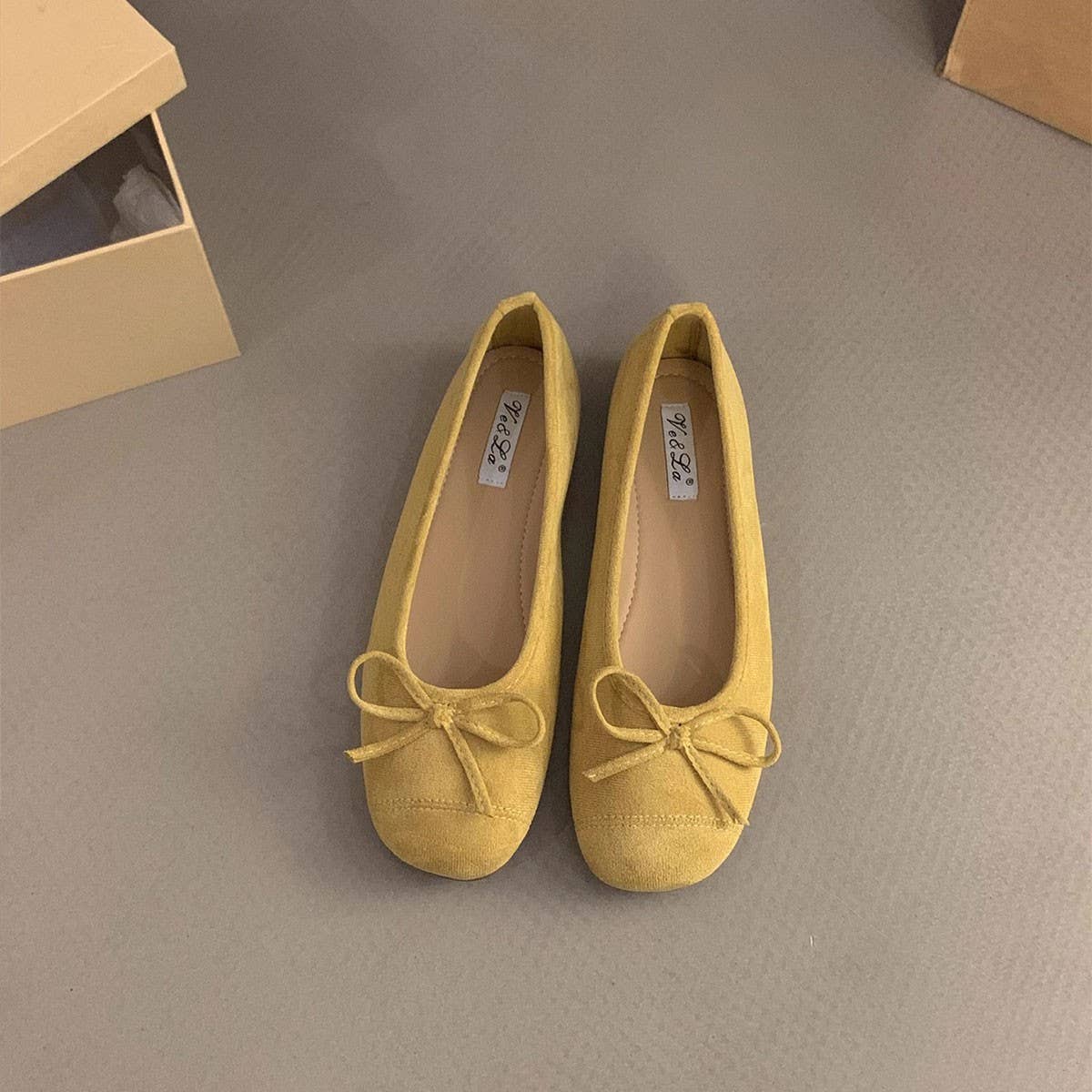 Silver Tweed Flats for Women Elegant Spring Shoes