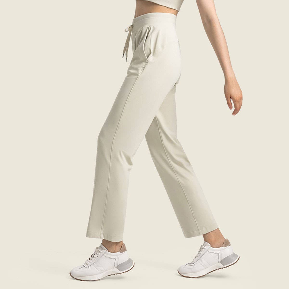 Women's High Waist Straight Workout Yoga Pants