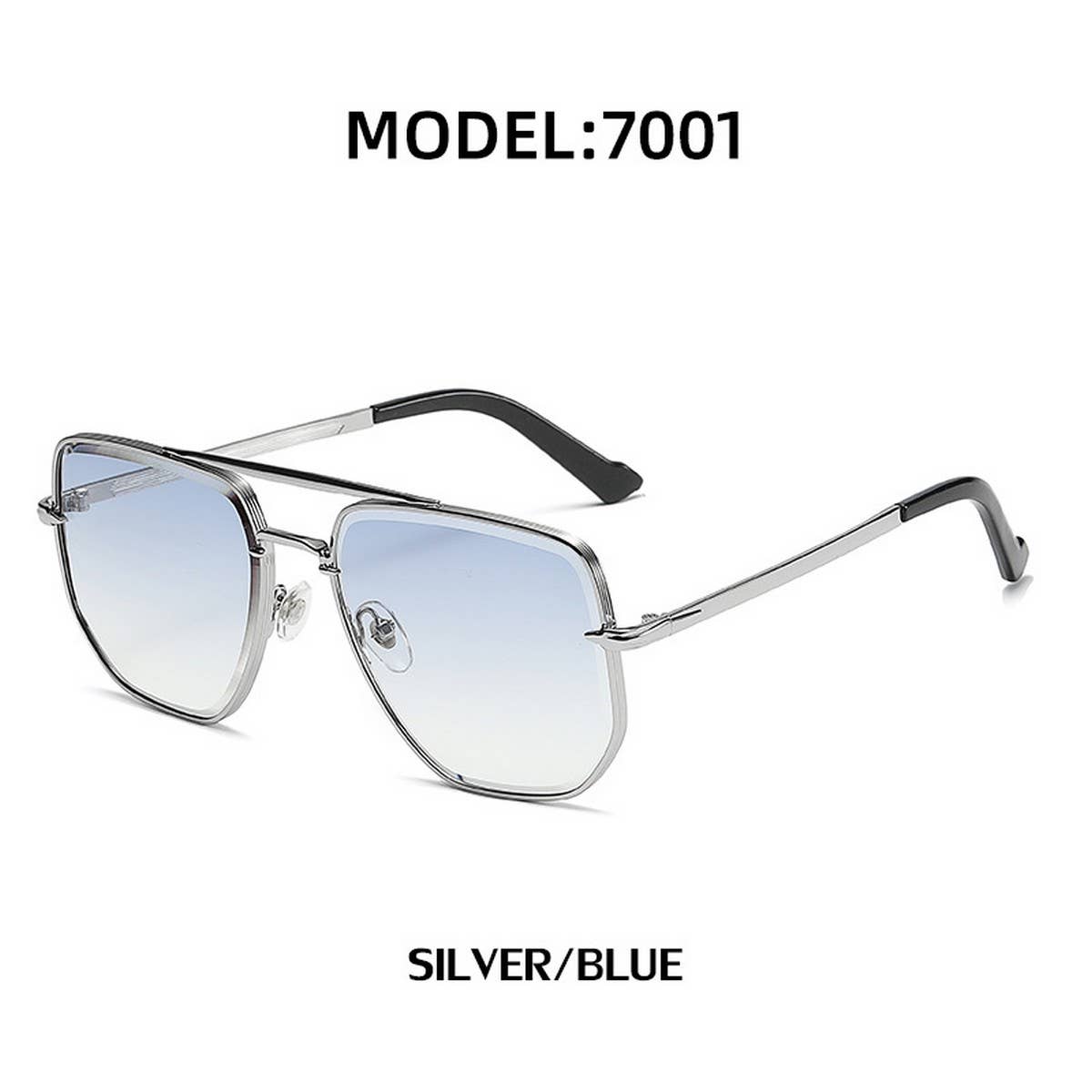 DOUBLE-BRIDGE UV-BLOCKING DIAMOND-CUT SUNGLASSES
