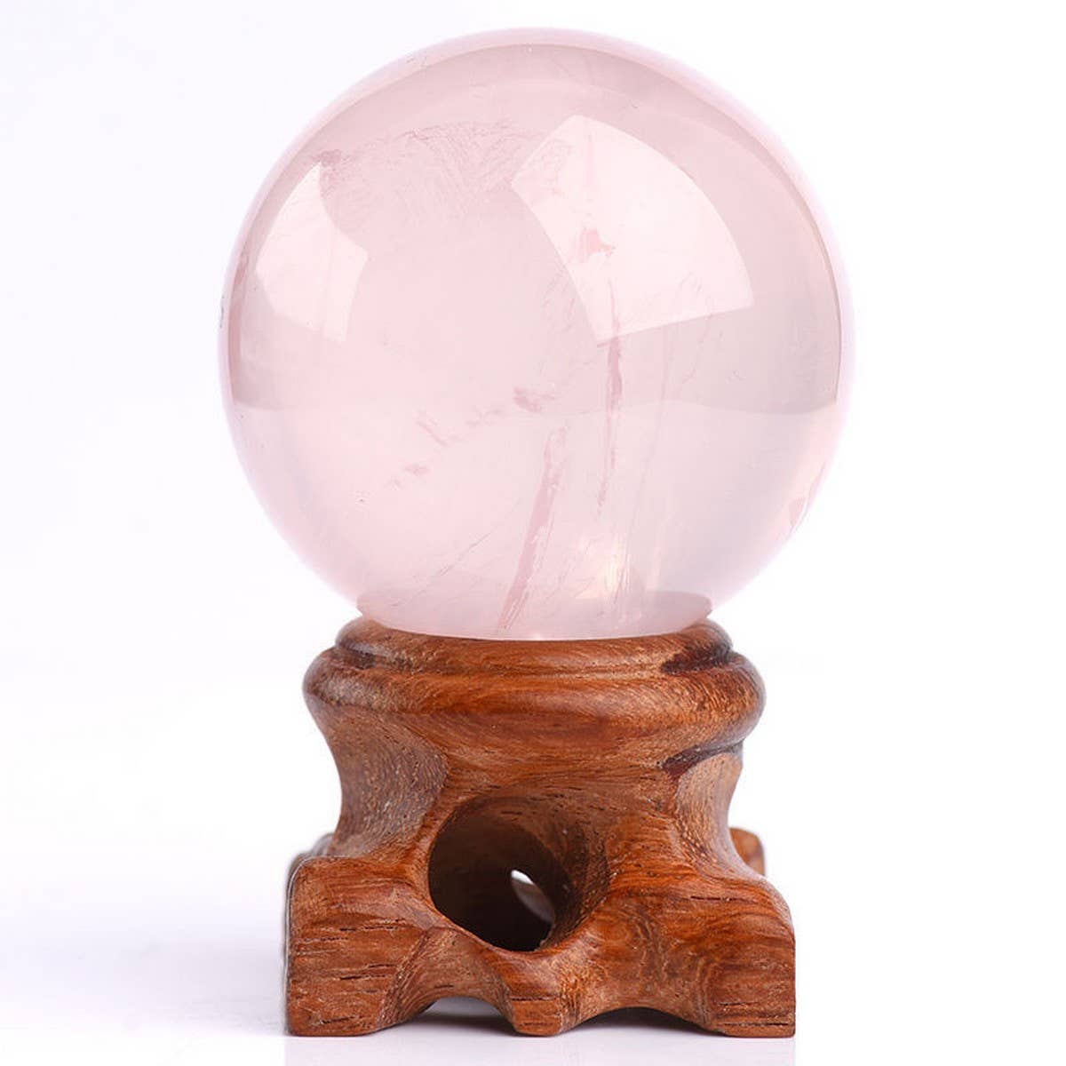 Natural Rose Quartz Crystal Ball