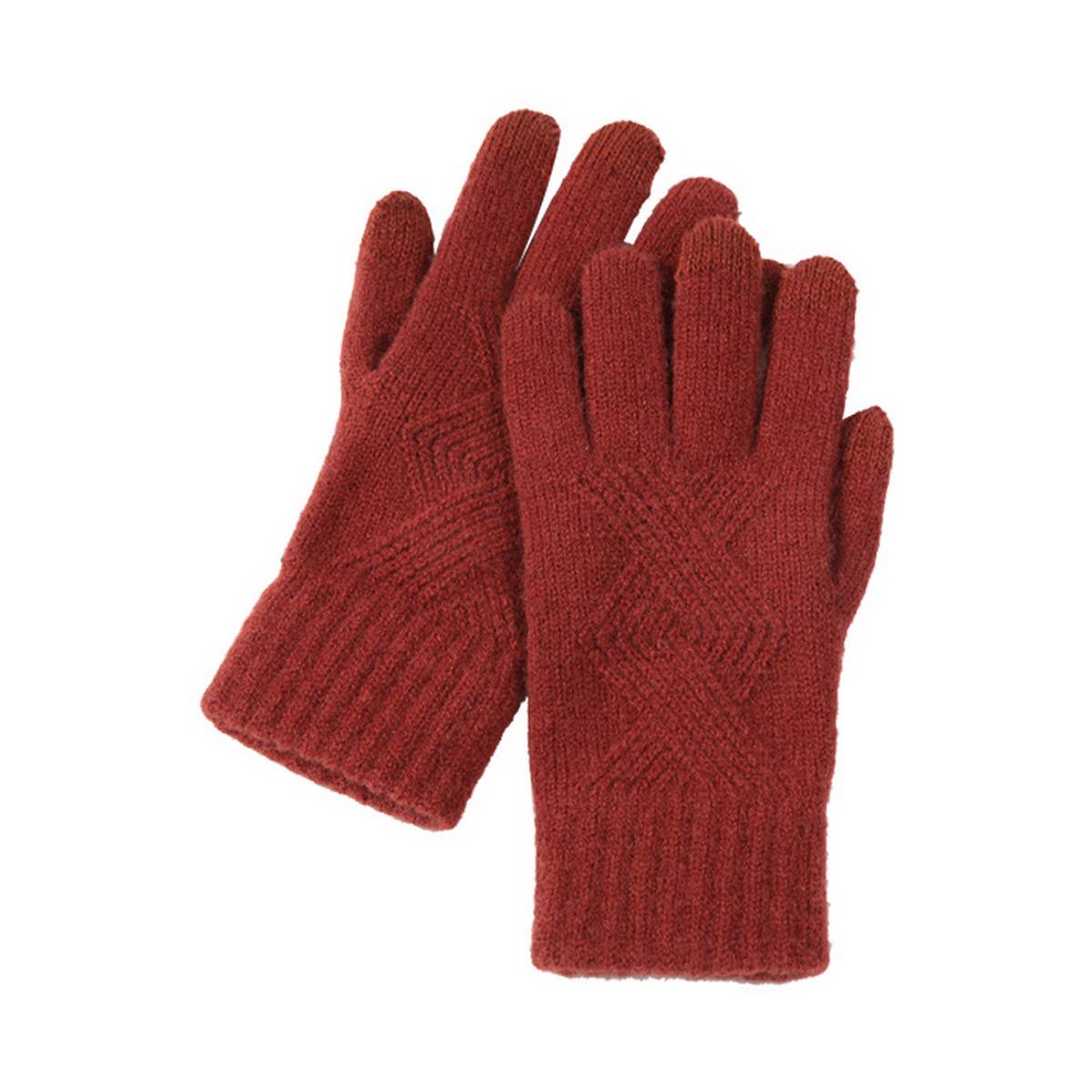 WINTER WARM WOOL KNITTED TOUCH SCREEN GLOVES_CWAG0378