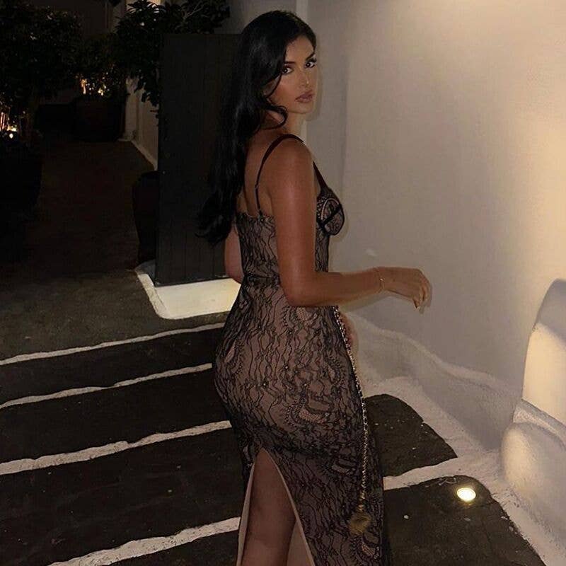 A strapless off-the-shoulder slimming dress