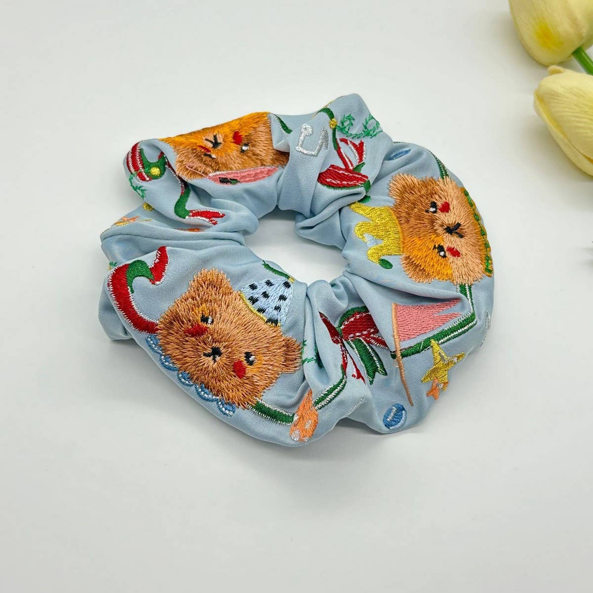 SATIN HEAVY EMBROIDERY HAIR ACCESSORY HEADPIECE