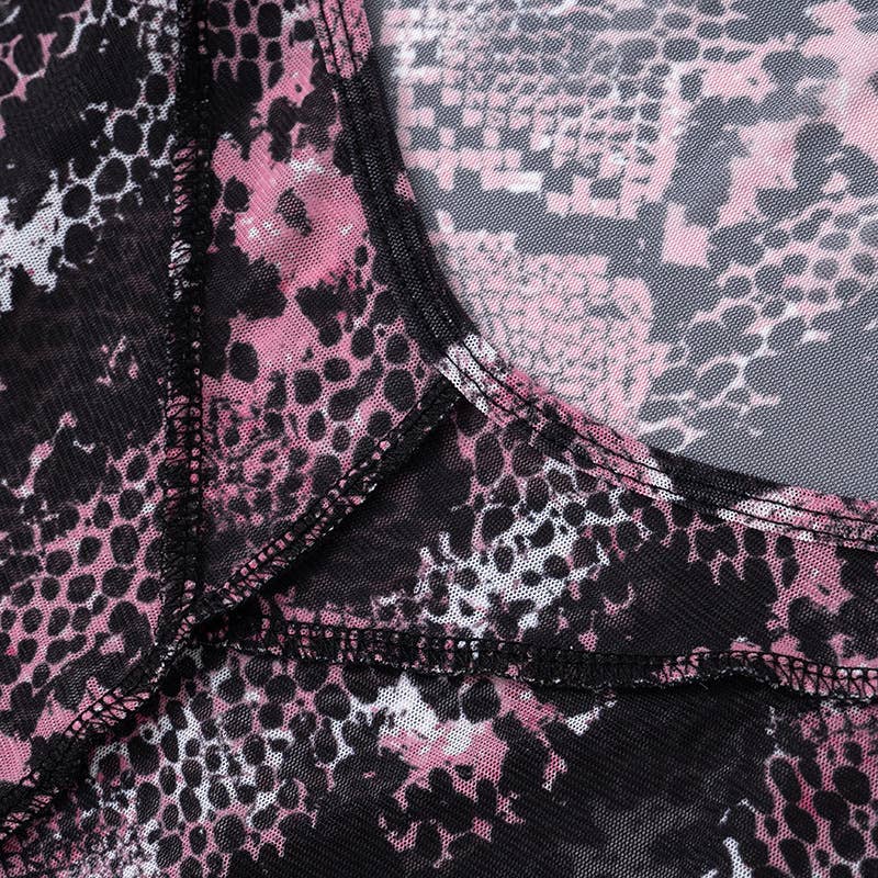 Mesh Backless High Waist Jumpsuit