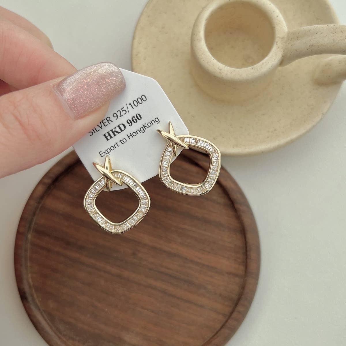 FASHION QUADRILATERAL ZIRCON EARRINGS_CWAJE1288