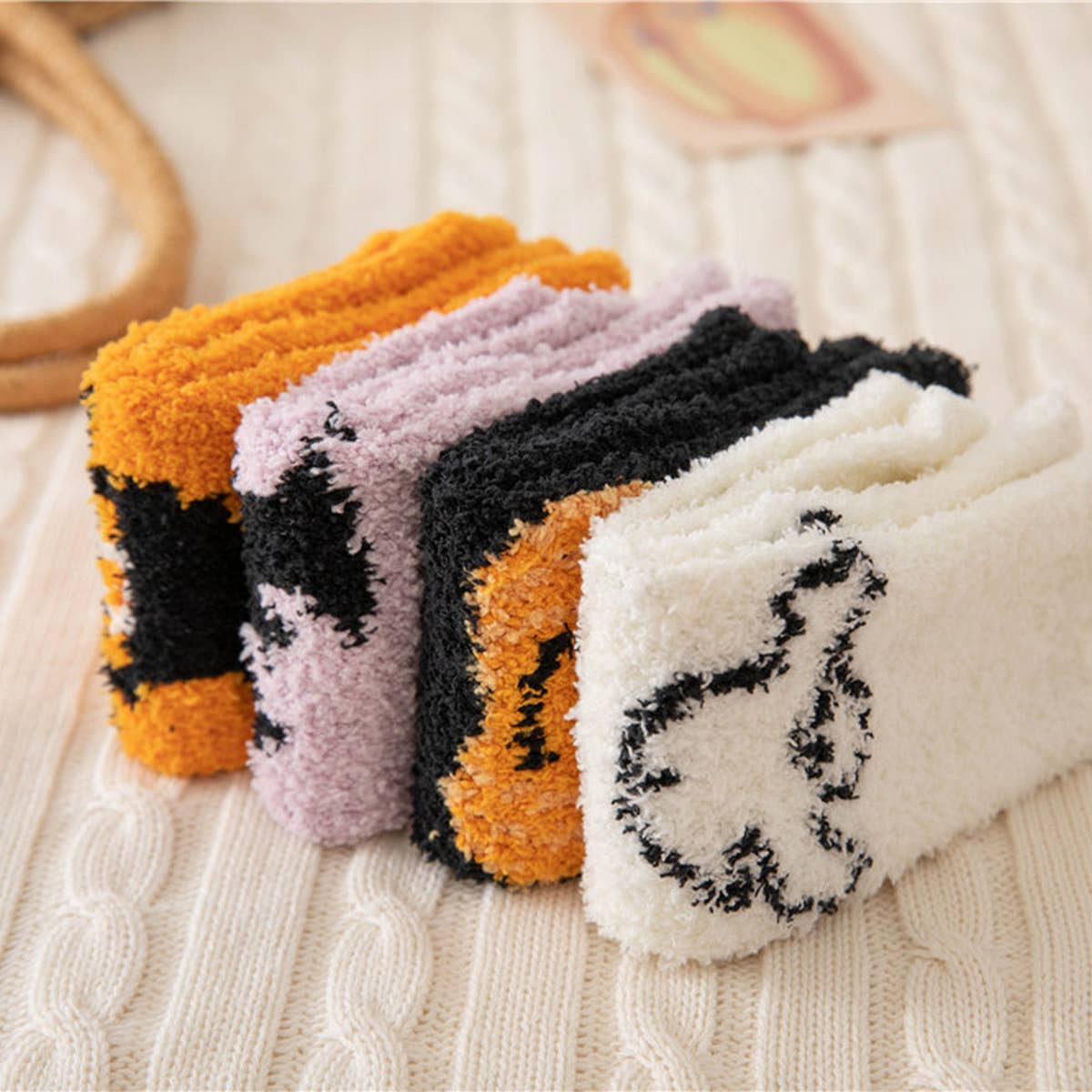 HALLOWEEN THICKENED CORAL FLEECE SOCKS