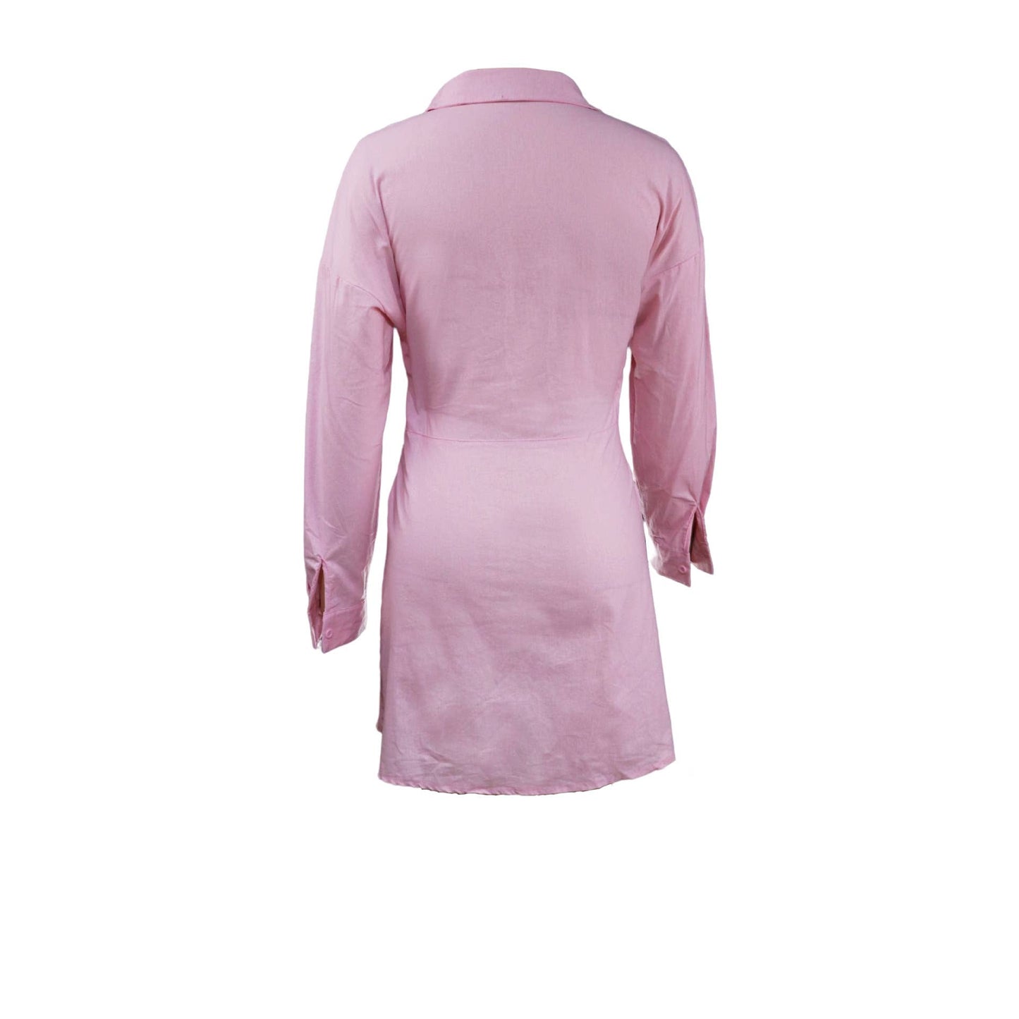 LAPEL HOLIDAY COTTON AND LINEN DRESS