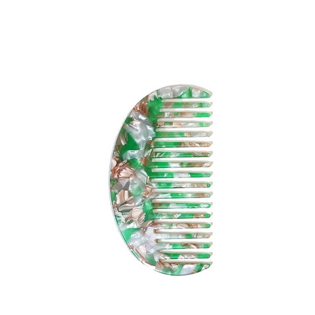 Comfortable Green Acetate Comb for Silky Hair