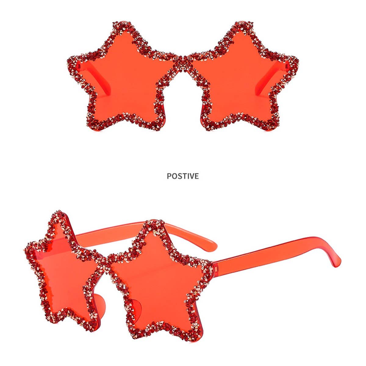 FRAMELESS HAND-PAINTED DIAMOND STAR SUNGLASSES