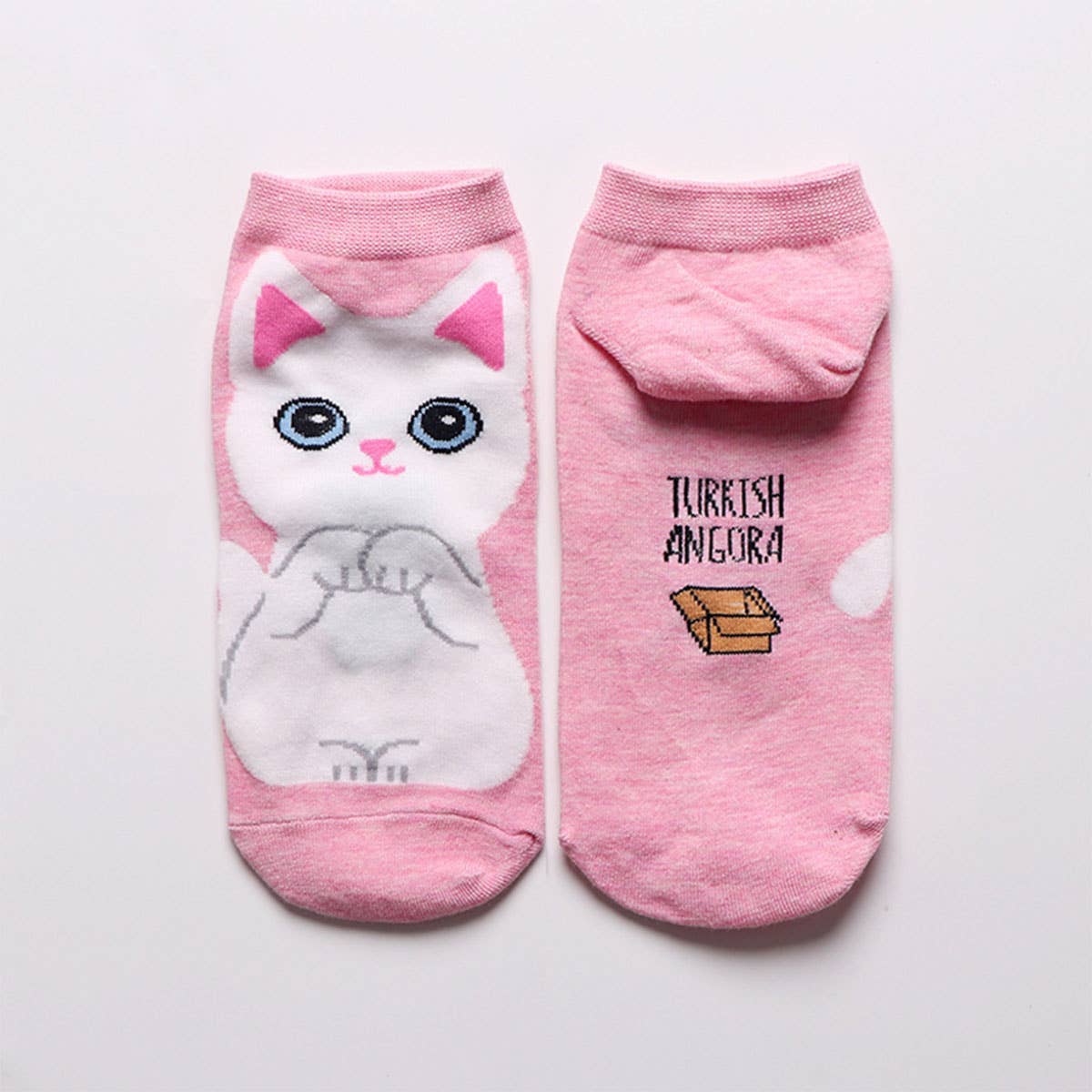 CUTE CAT PATTERN ANKLE SOCKS