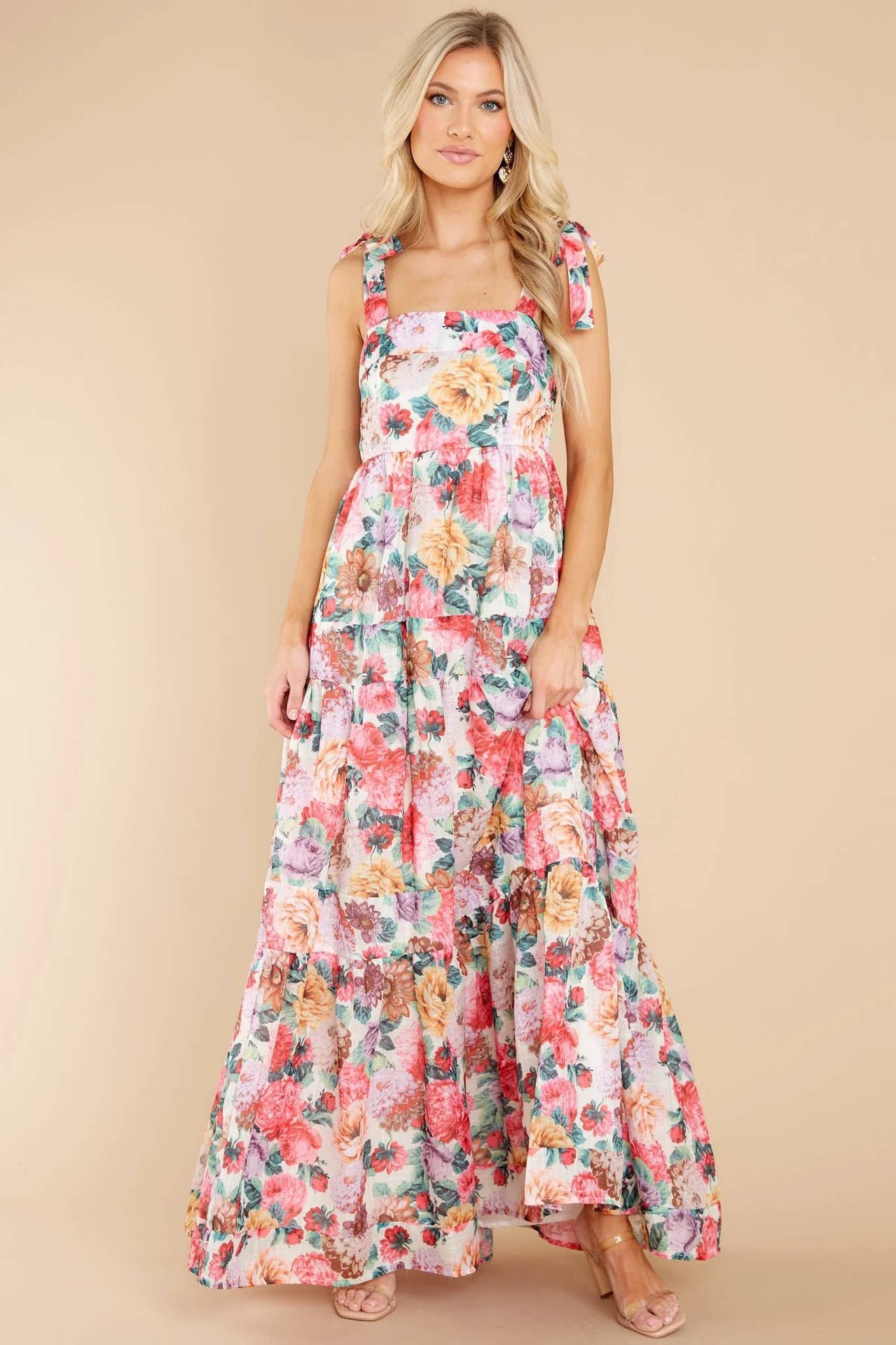 Fashion casual one-shoulder floral halter dress