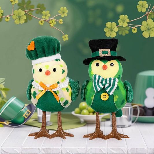 ST. PATRICK'S PARTY GLOWING LIGHT GREEN BIRD DOLL_CWMM3445