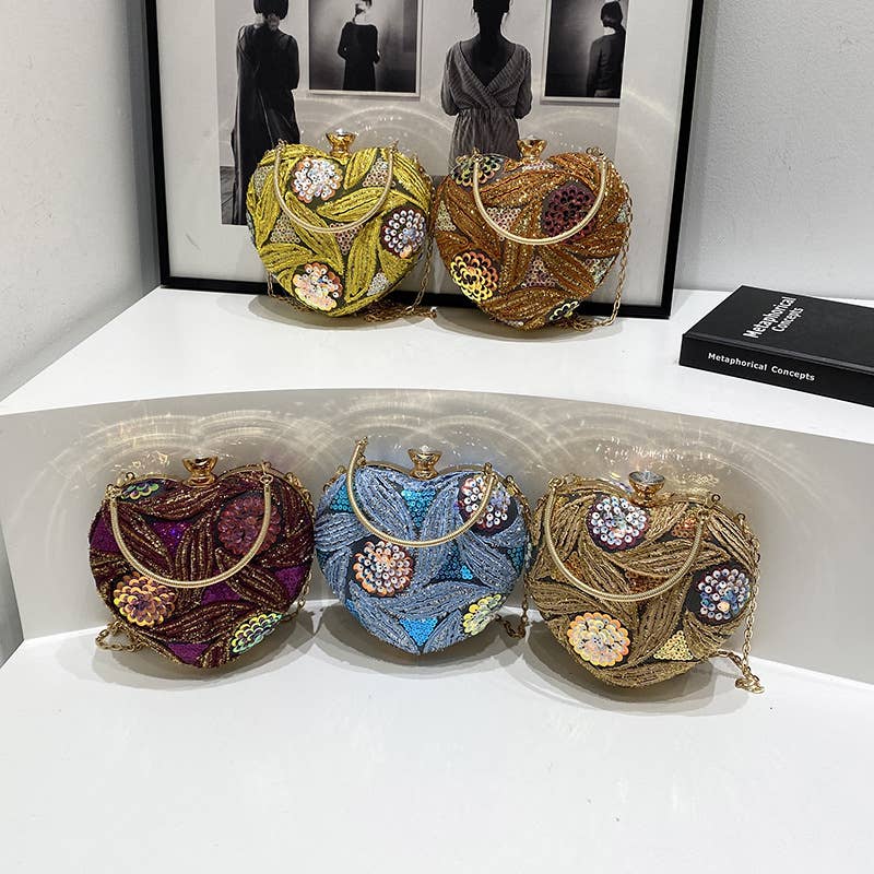 Fashionable sequined hand-picked shoulder bag