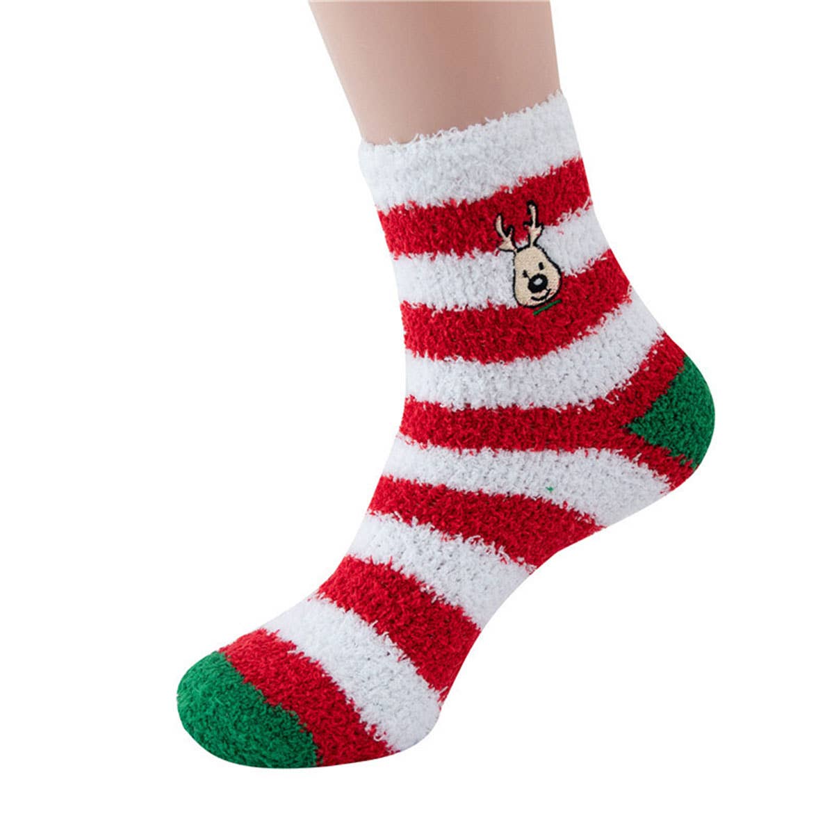 CHRISTMAS EMBROIDERY COZY SOCKS FOR WOMEN
