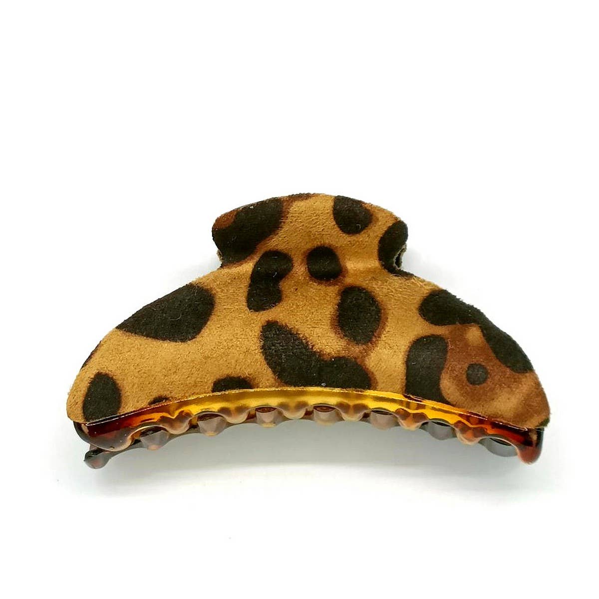 Elegant Leopard PU Leather Hair Claw Clip