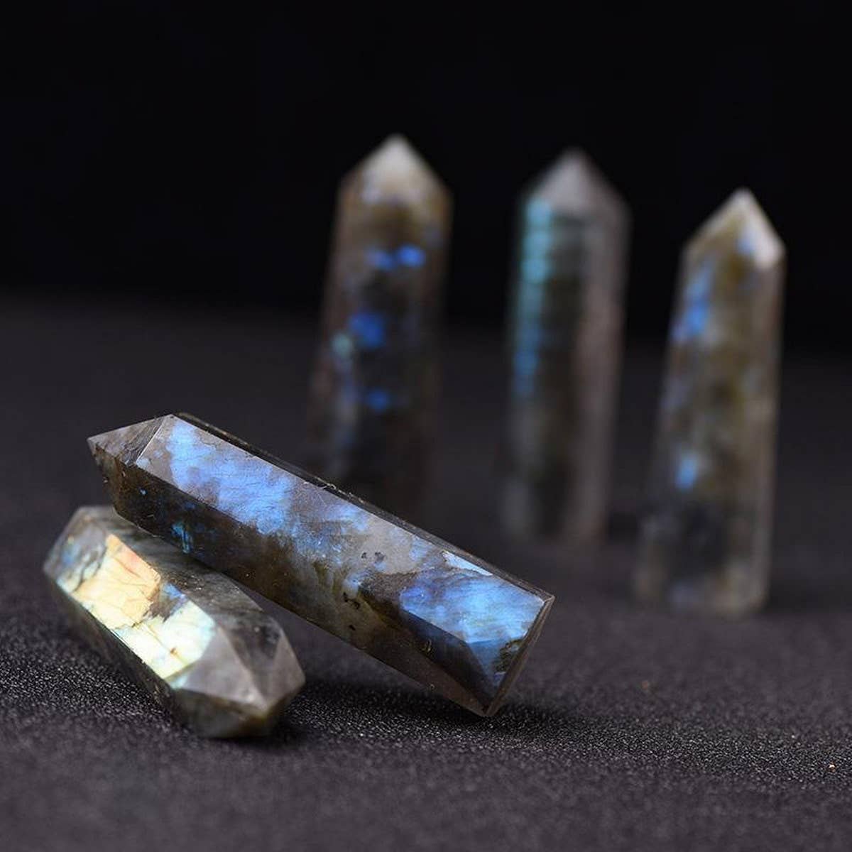 Moonstone Crystal Hex Facet Wand