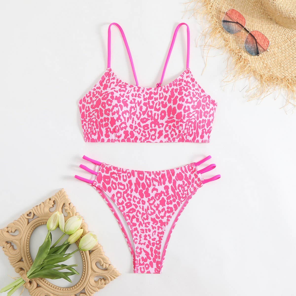 LEOPARD PRINT BIKINI SET - SEXY SWIMSUIT