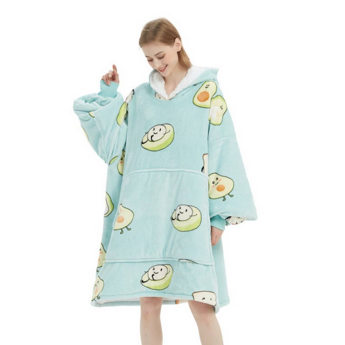 Lazy Wearable Blanket Hoodie for Adults_CWMM8986