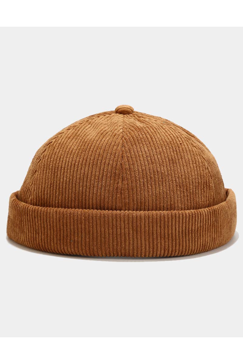 Solid color corduroy melon hat, hip-hop style CWAH0401