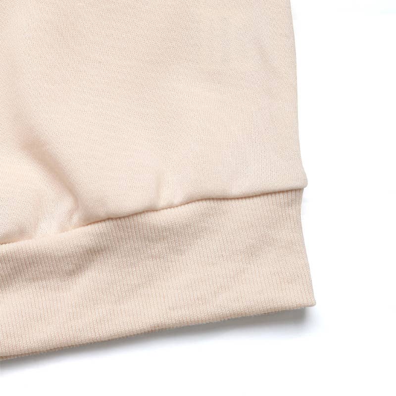 Laid-back style loose sequined bow hoodie