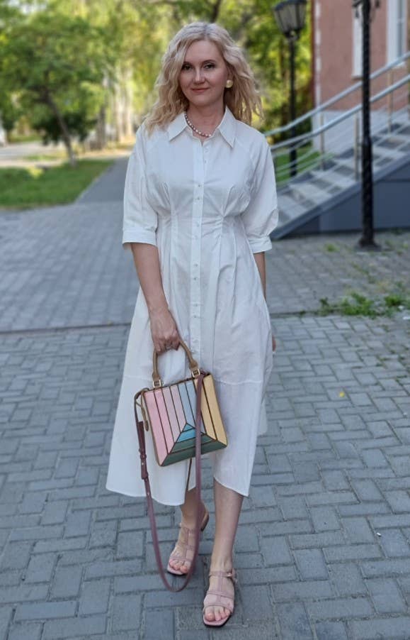 Patchwork rainbow crossbody handbag