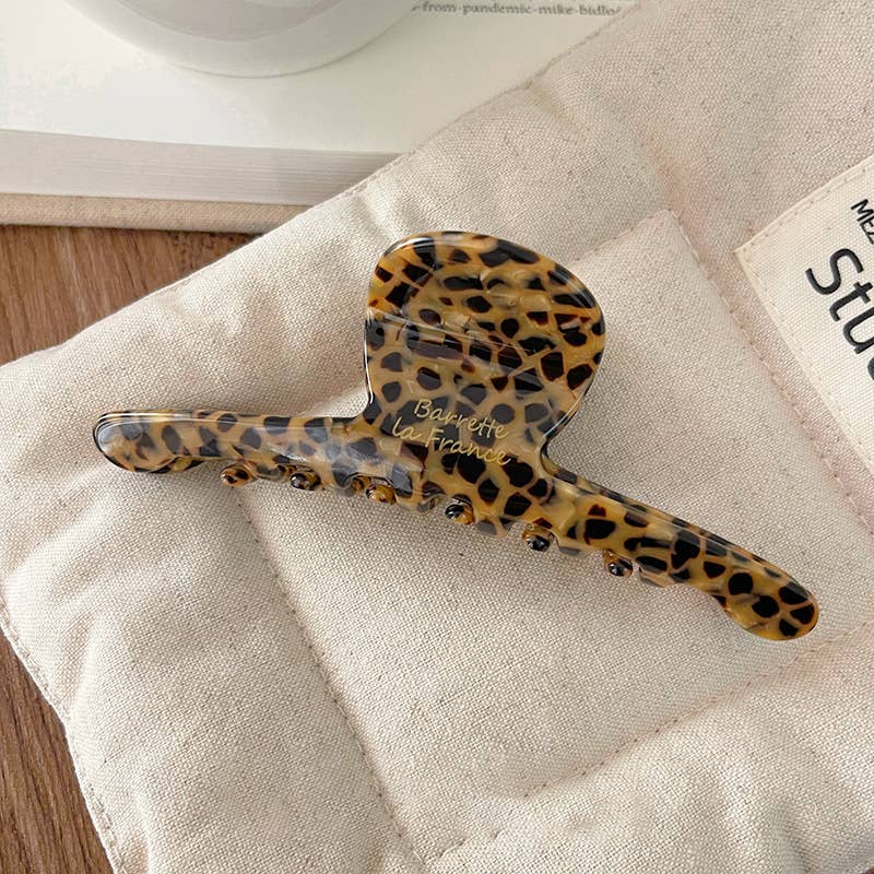 Leopard print acetate clip High-end back of head clip