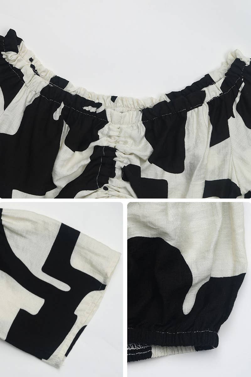 SHORT STRAPLESS SHORTS SET TWO-PIECE