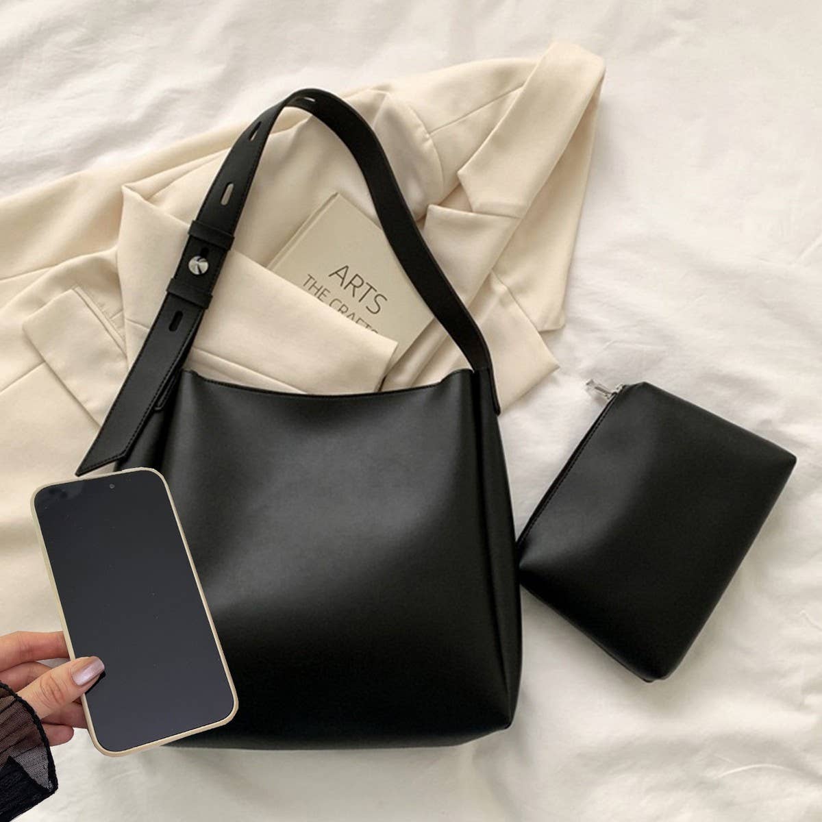 CWAB4832_RETRO LARGE CAPACITY MOTHER-AND-CHILD BUCKET BAG