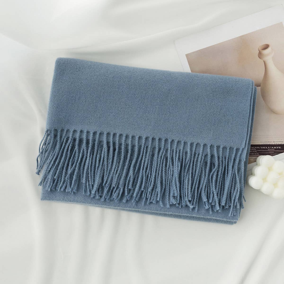 Cozy Solid Color Winter Scarf with  for Women