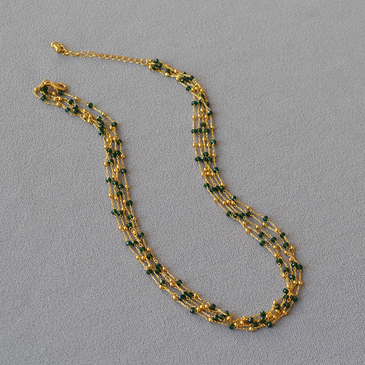 SPACER BEADS MULTI-LAYER BEADED NECKLACE_CWAJE2130