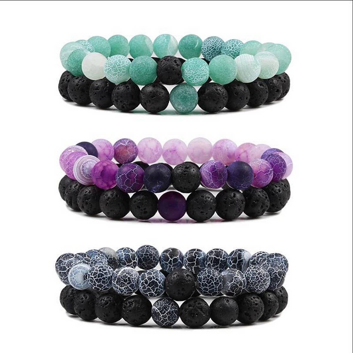 CWAJE4225_NATURAL AGATE ELASTIC AROMATHERAPY BRACELET