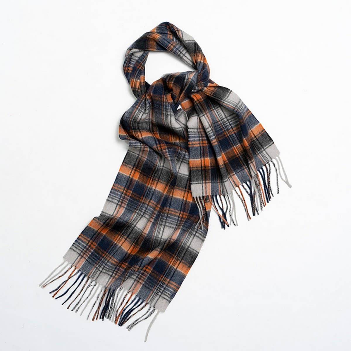 Nordic Plaid Wool Scarf ??Warm Winter Couple Wrap_CWASC2357